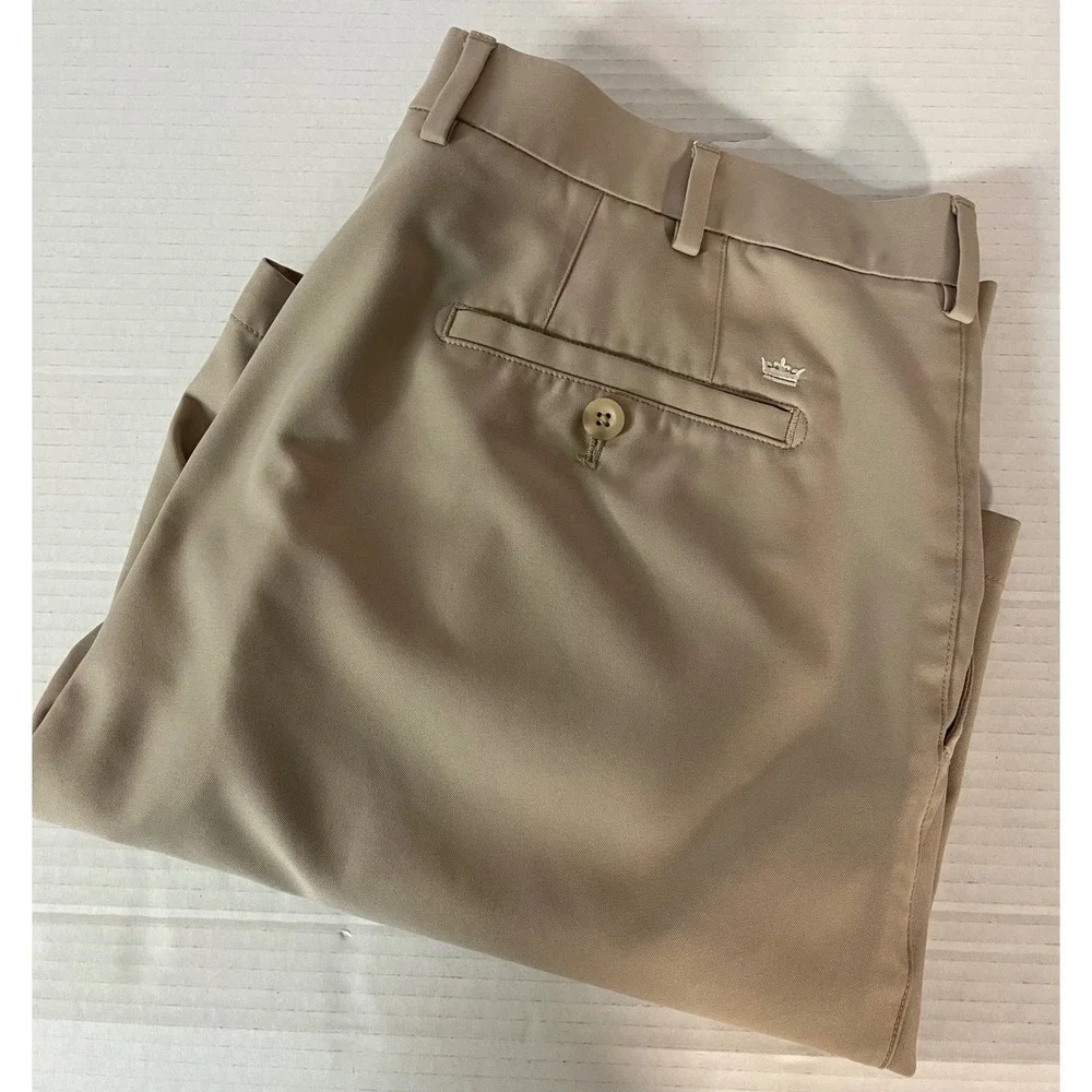 Peter Millar Crown Sport Shorts‎ Mens 38 Tan Performance Golf Khaki